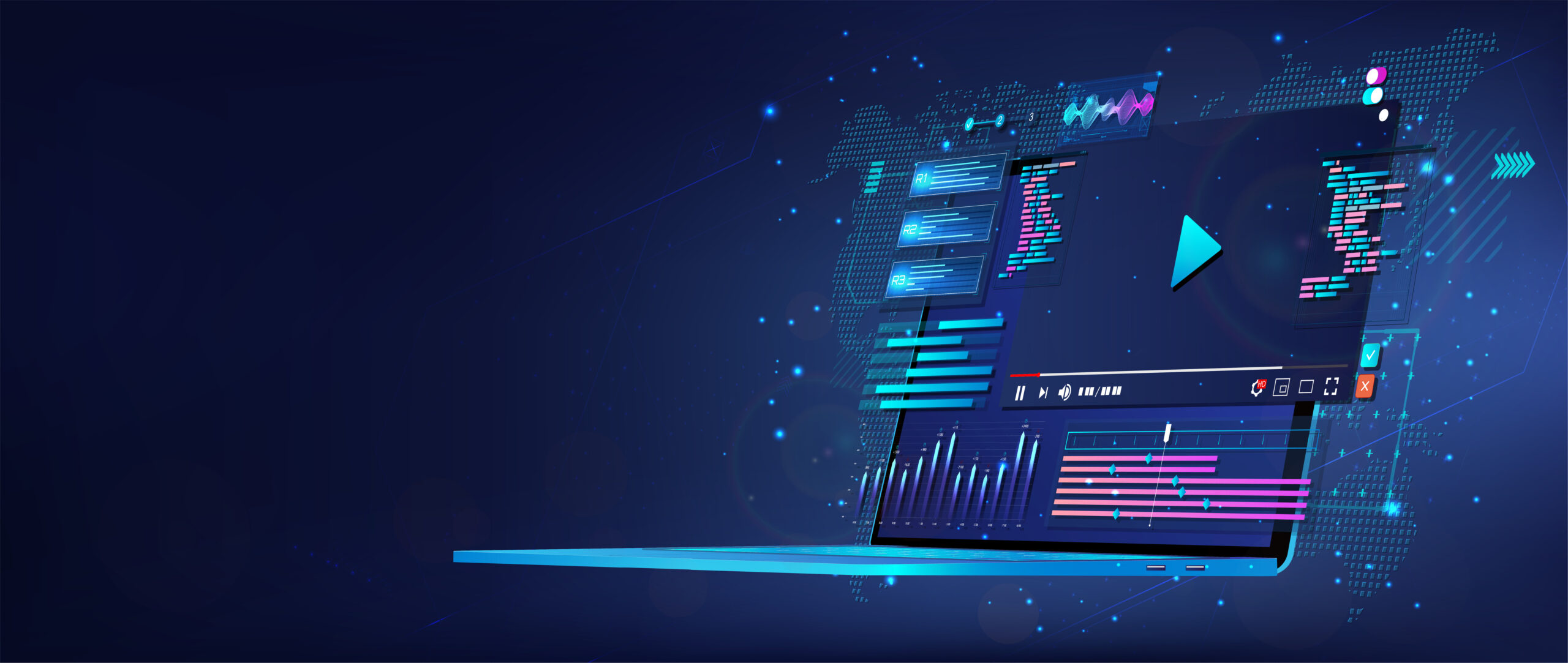 Video montage scherm